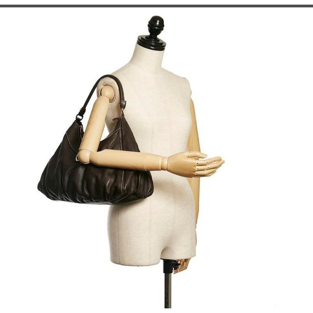 GUCCI EUC GG SIGNATURE LARGE ABBEY HOBO BAG - Picture 5 of 9